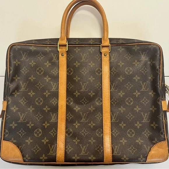 Louis Vuitton Monogram Briefcase with Leather Accents - Picture 3 of 16